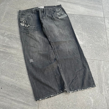 gangstaaaaa patchwork ecko jeans - 42x31”