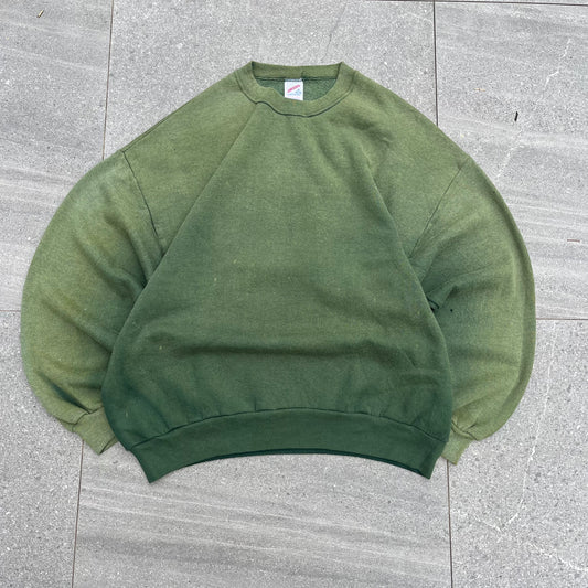 stunning emerald fade crewneck - 2XL