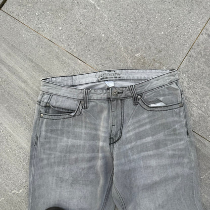 gasoline grey fade bootcuts - 34x30”