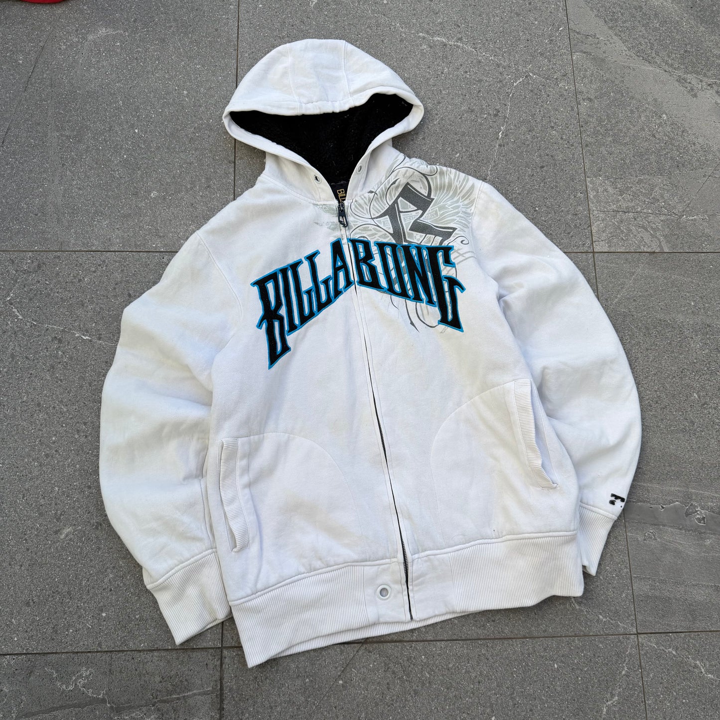 fur lined billabong zip - XL