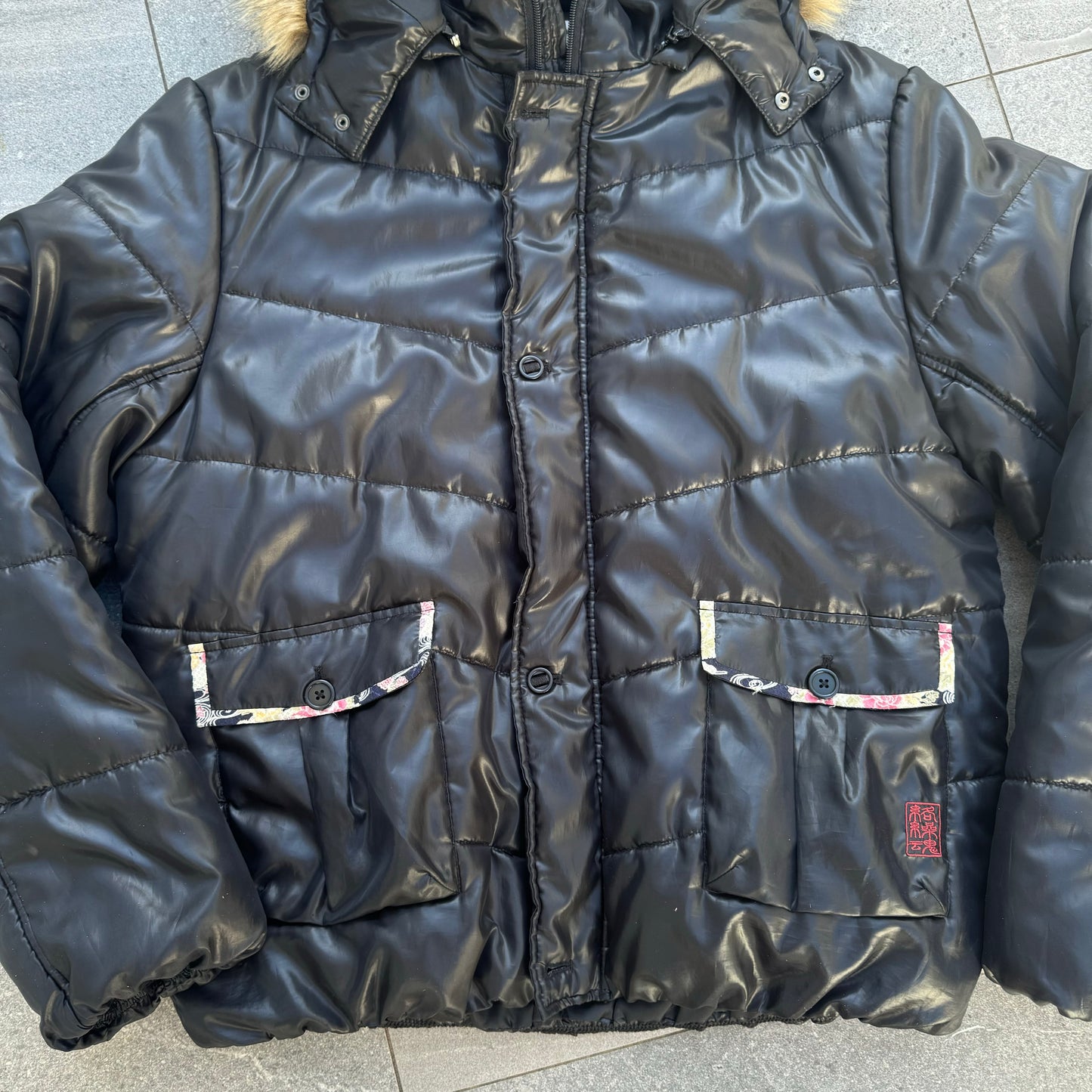 grail GRAIL grail KARAKURIIIII HOODED PUFFFFER - XL