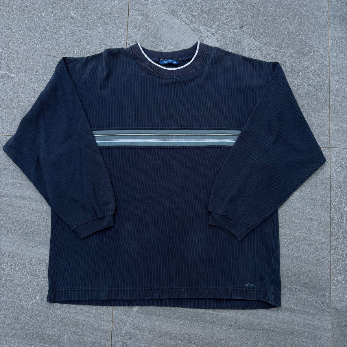 retro quiksilver ribbed knit - L