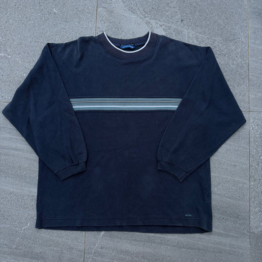 retro quiksilver ribbed knit - L