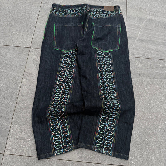 OJ embroidered jeans - 36x28”