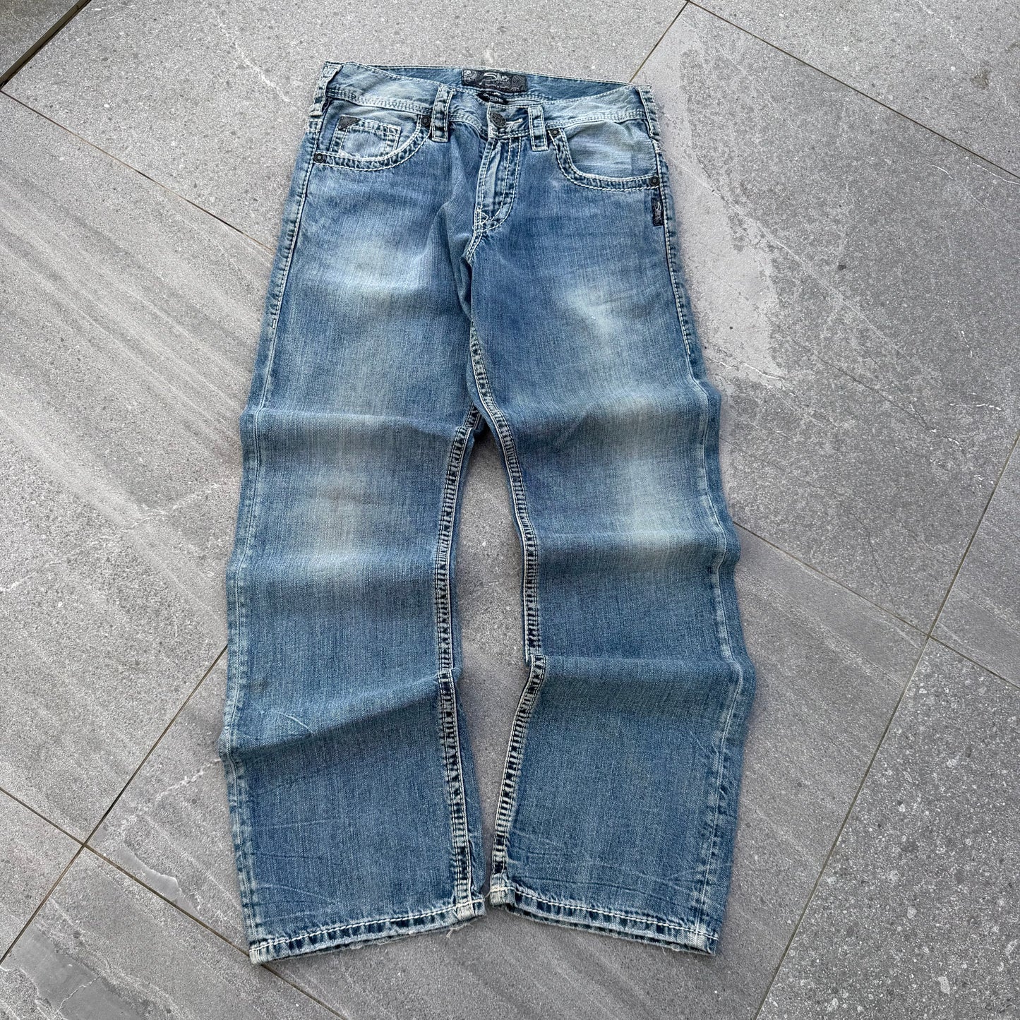 god spec silver bootcuts - 32x32”