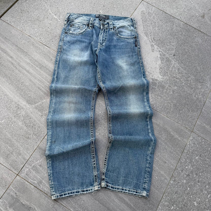 god spec silver bootcuts - 32x32”