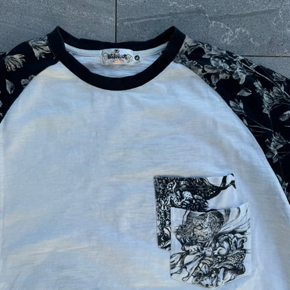 slub cotton karakuri tee - XL/XXL