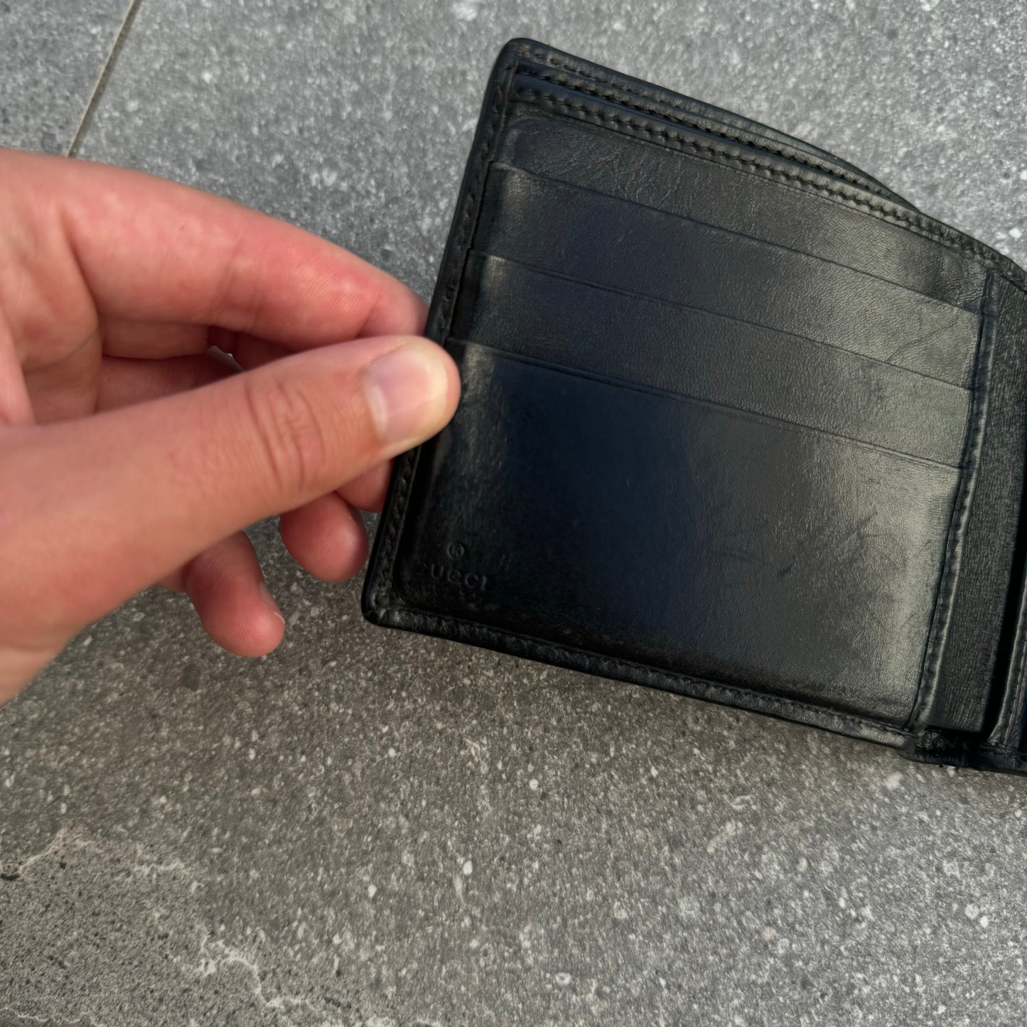 vintage gucci monogram print wallet