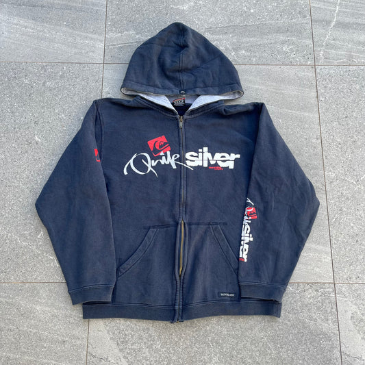 navy quiksilver zip - XS/S