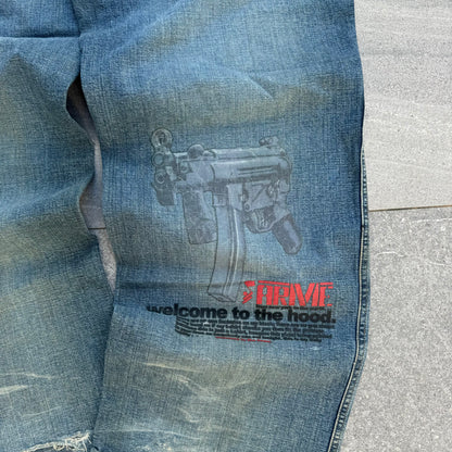 welcome2thehood UZIIIII / DESERT EAGLE JEAAAANS - 40x34”