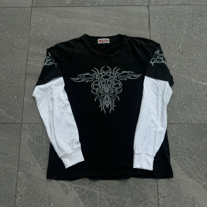 faded crosskeys built in longsleeve - M