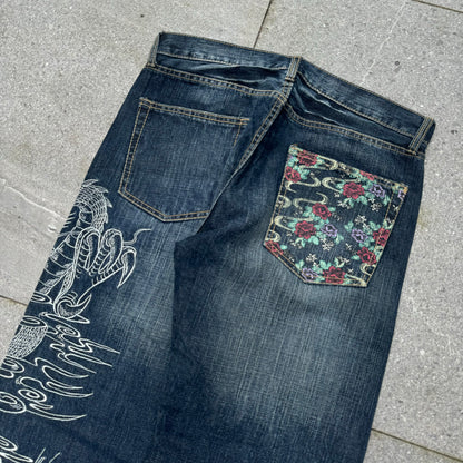 goated memory special indigo fades - 32x30”