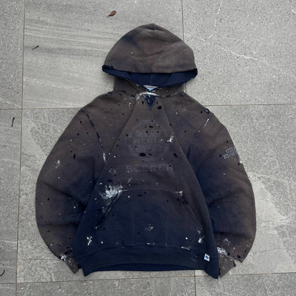 insane gradient fade , 90s russell hoodie - L