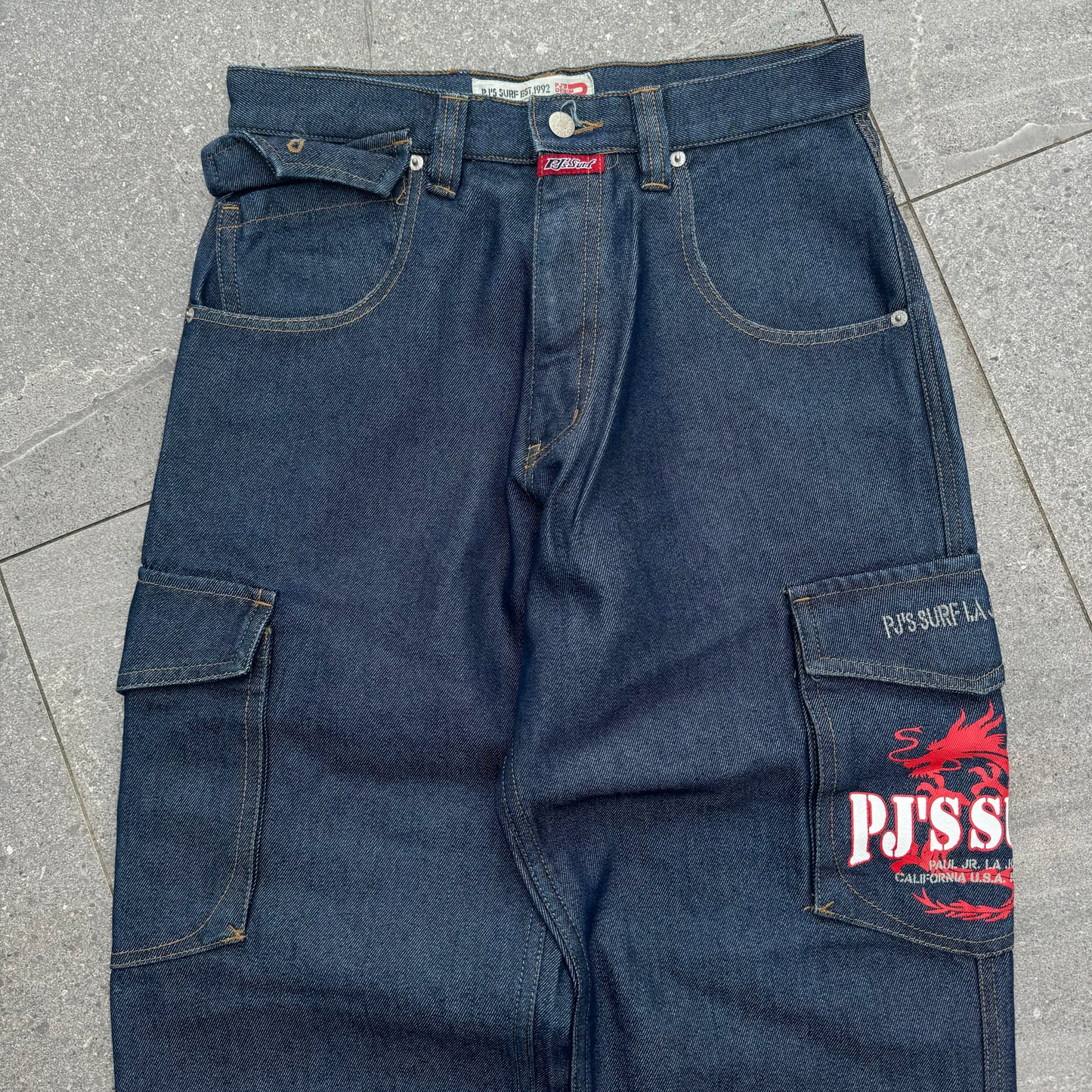 pjs raw denim jeans - 30x30”