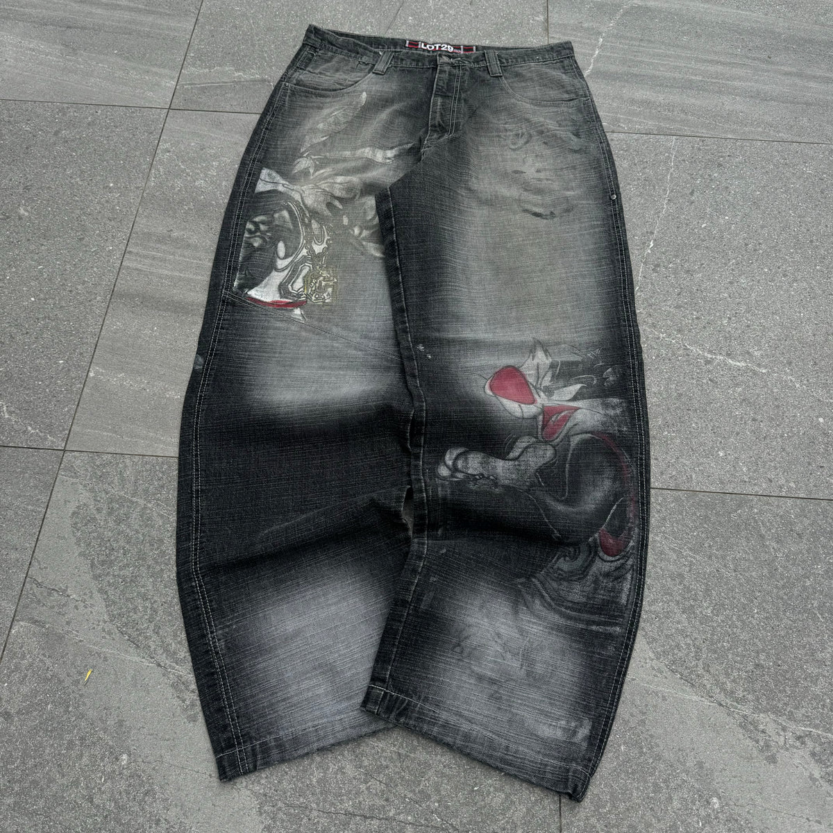 FUCK THWSE ARE HARD lot29 jeans - 36x33”