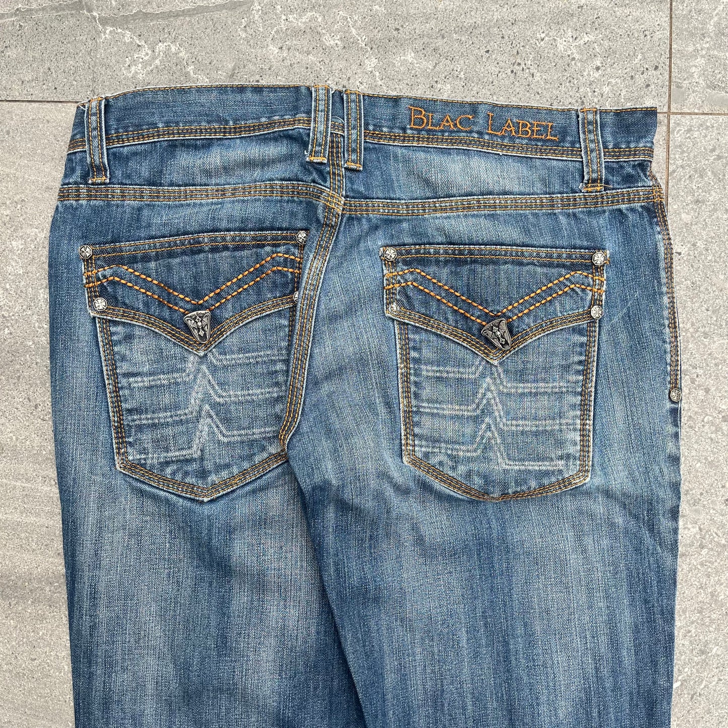 absolutely insane details on these…. blac label bootcuts - 36x32”