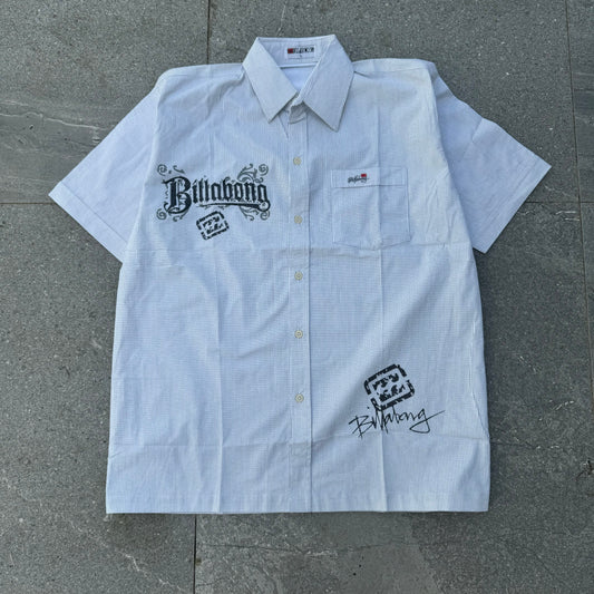 grail billabong pinstripe shirt - medium