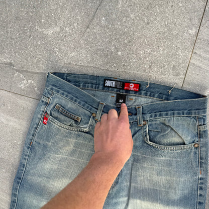 ik the heel bite is fucked but these fit real nice.  southpole bootcuts - 33x3