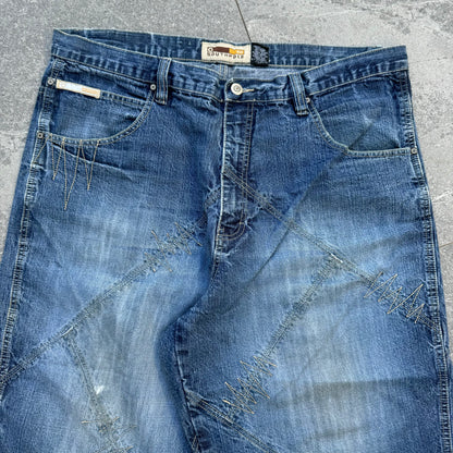 southpole panel jorts - 40x13.5”