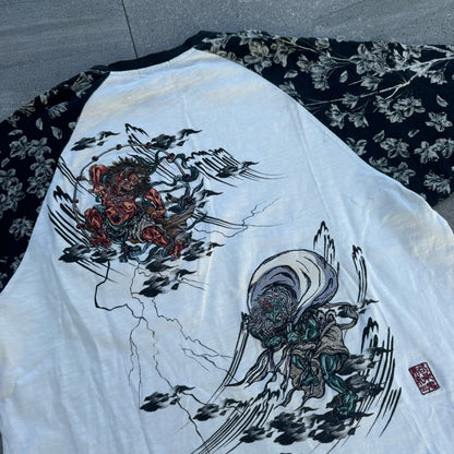 slub cotton karakuri tee - XL/XXL