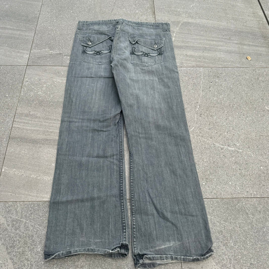 route66 grey fader bootcuts - 38x32”