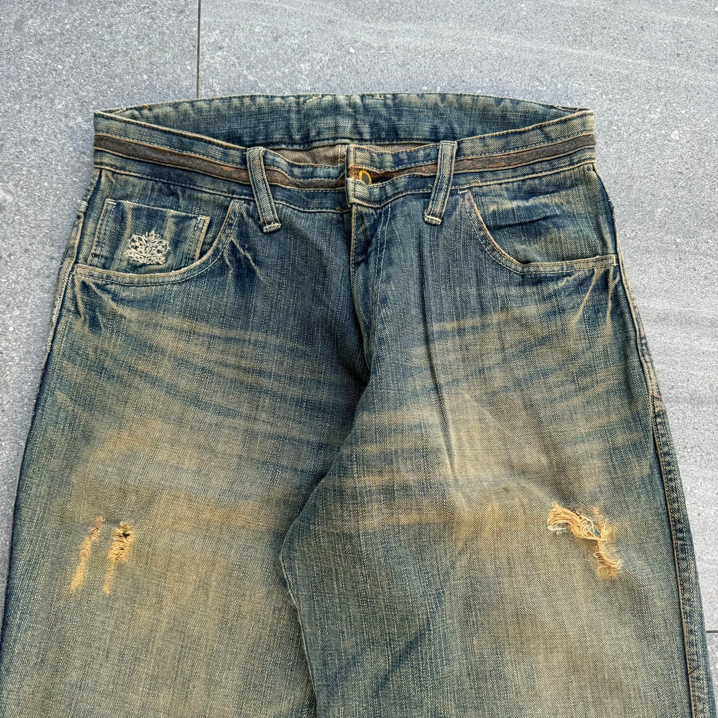 absolute GRAIL meltdown MUDWASH JEANS YOOOOOO BUY THESE 34x32”