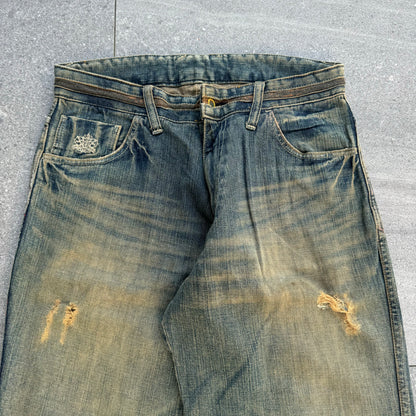 absolute GRAIL meltdown MUDWASH JEANS YOOOOOO BUY THESE 34x32”