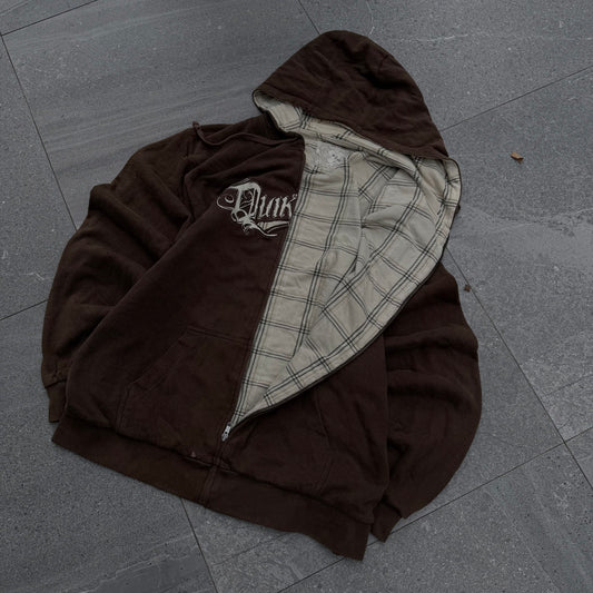 oh. my. god insane quiksilver plaid zip - L