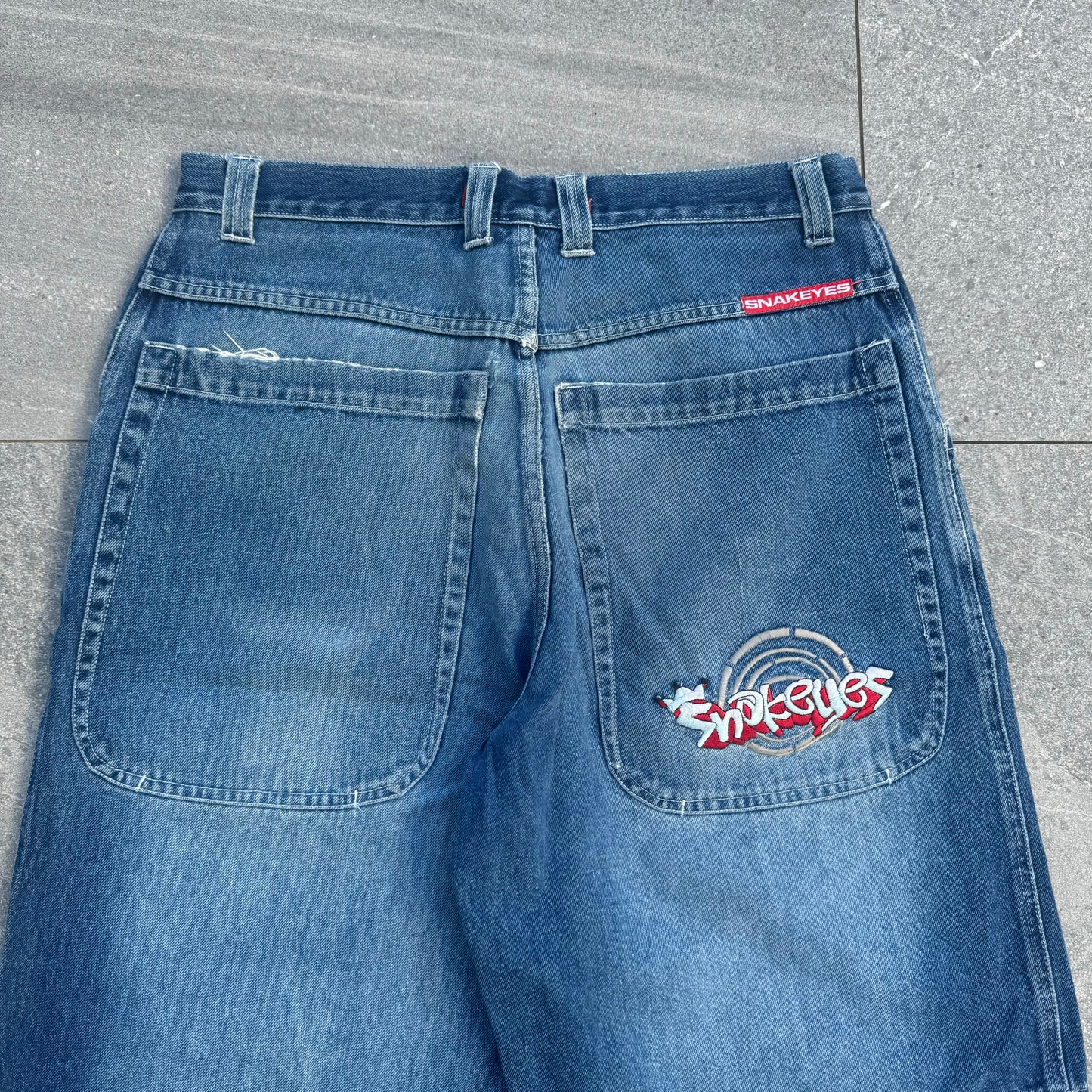 jnco spec snake eyes jorts - 34x13”