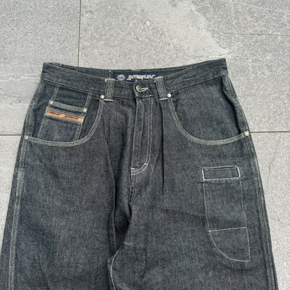 raw denim sohk jeans - 32x33”