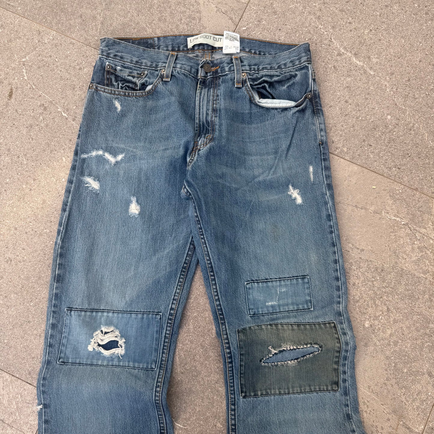 levi’s patchwork bootcuts - 32x34”