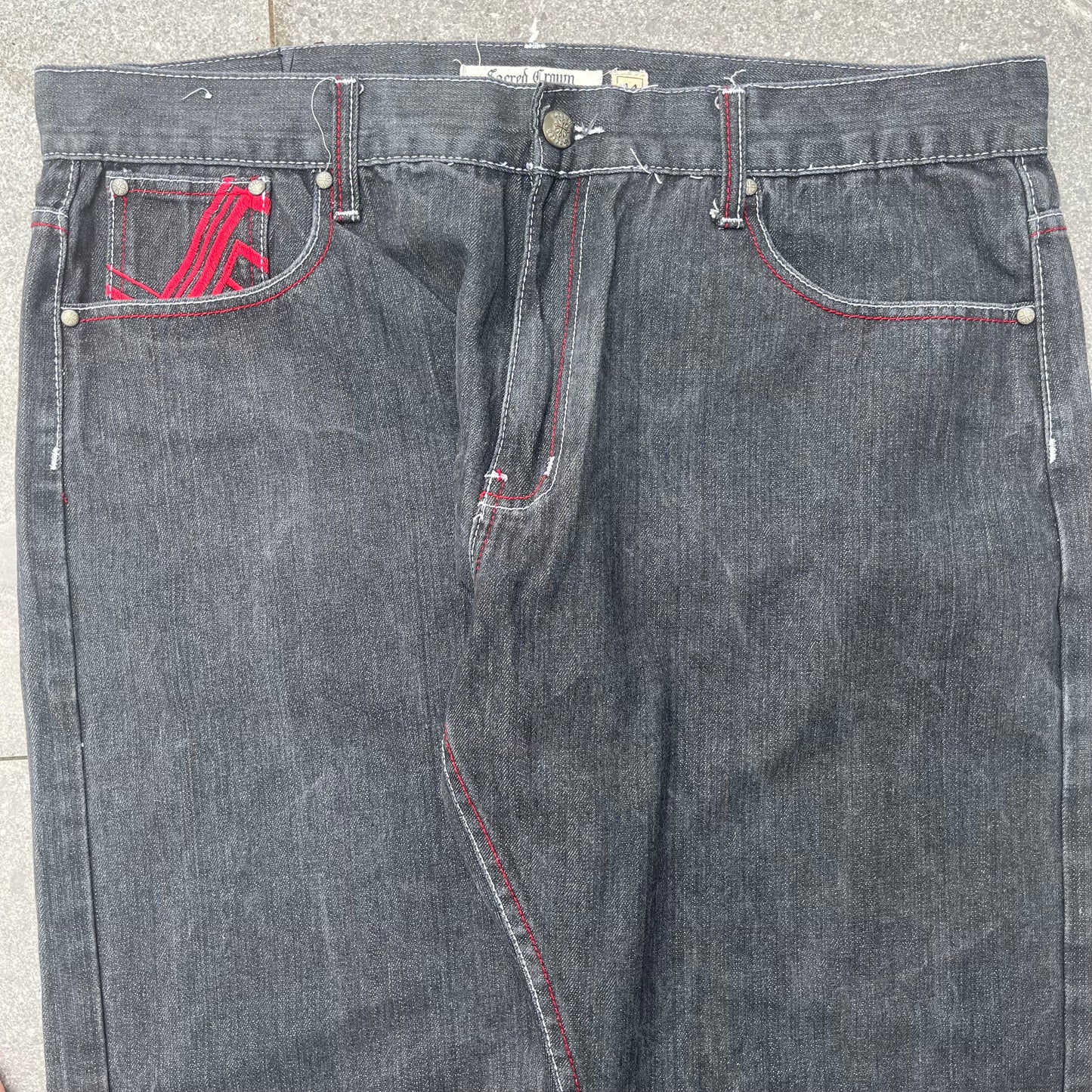 red stitched sacred crowns - 42x30”