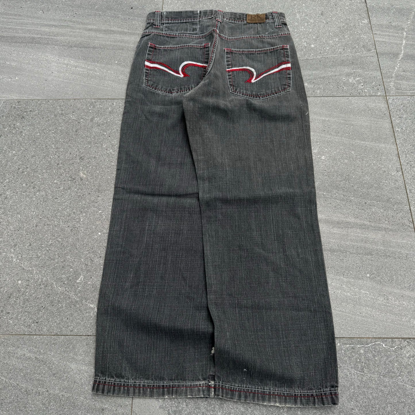 hard asf faded jeans - 32x30”
