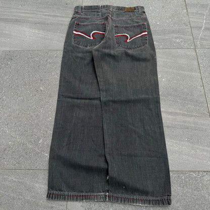 hard asf faded jeans - 32x30”