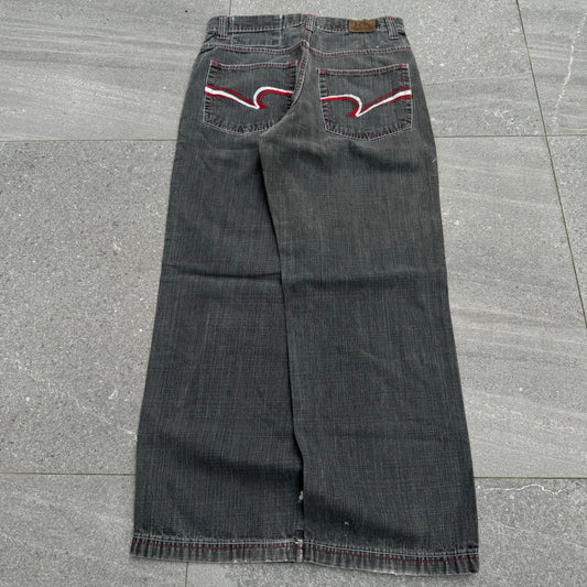 hard asf faded jeans - 32x30”