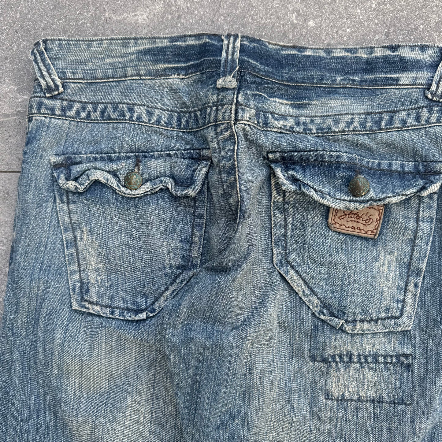 craziest patchwork bootcuts - 36x30”