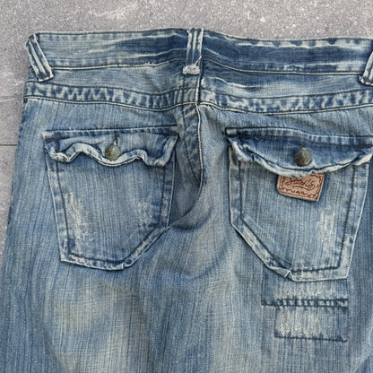 craziest patchwork bootcuts - 36x30”