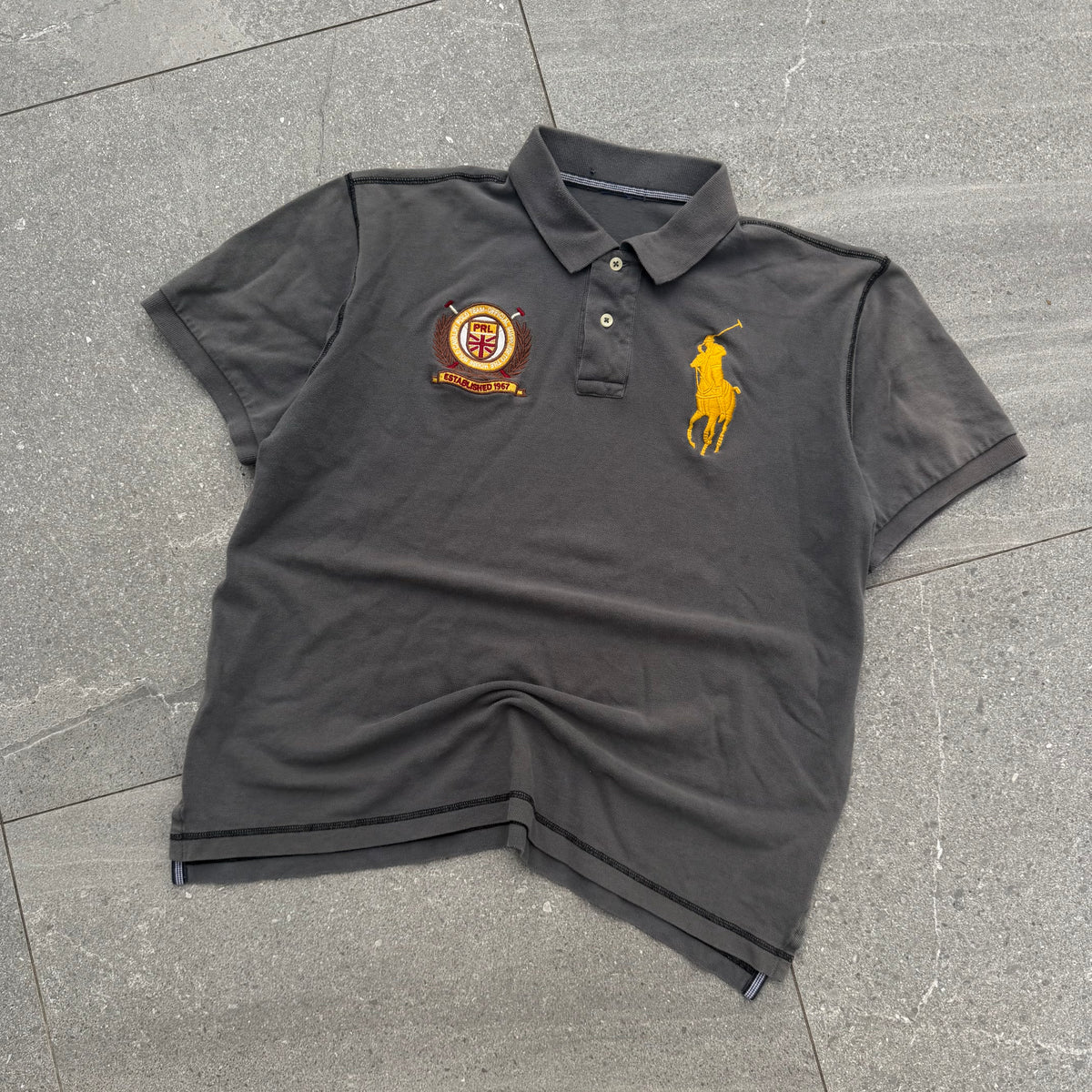 bautiful faded big pony ralph polo - L