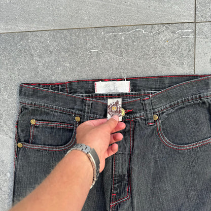roman royalty jorts - 34x13”