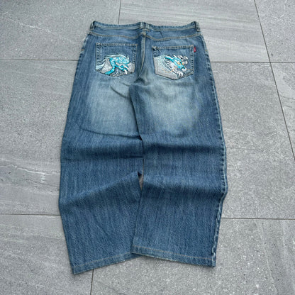 tidy dragon spec jeans - 34x28”