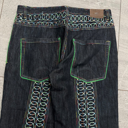 OJ embroidered jeans - 36x28”