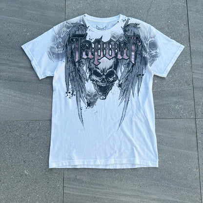 tapout winged skull tee - L