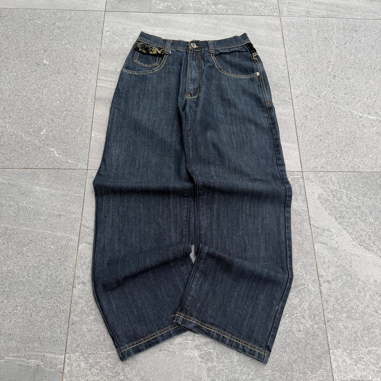 ablanche gold trim bootcuts - 28x29”