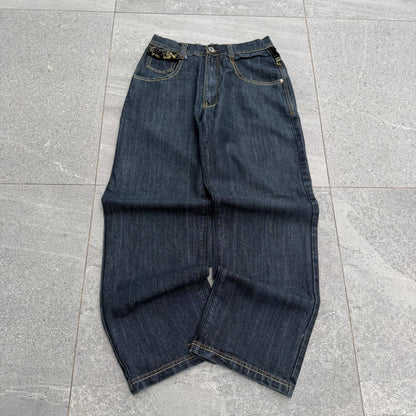 ablanche gold trim bootcuts - 28x29”