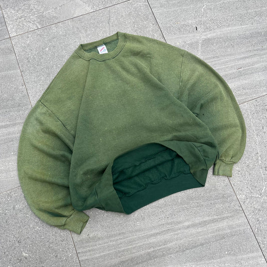 stunning emerald fade crewneck - 2XL