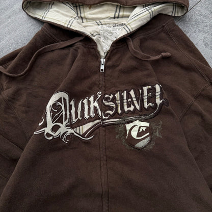 oh. my. god insane quiksilver plaid zip - L