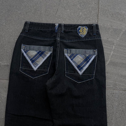 plaid hit bootcuts - 31x31”