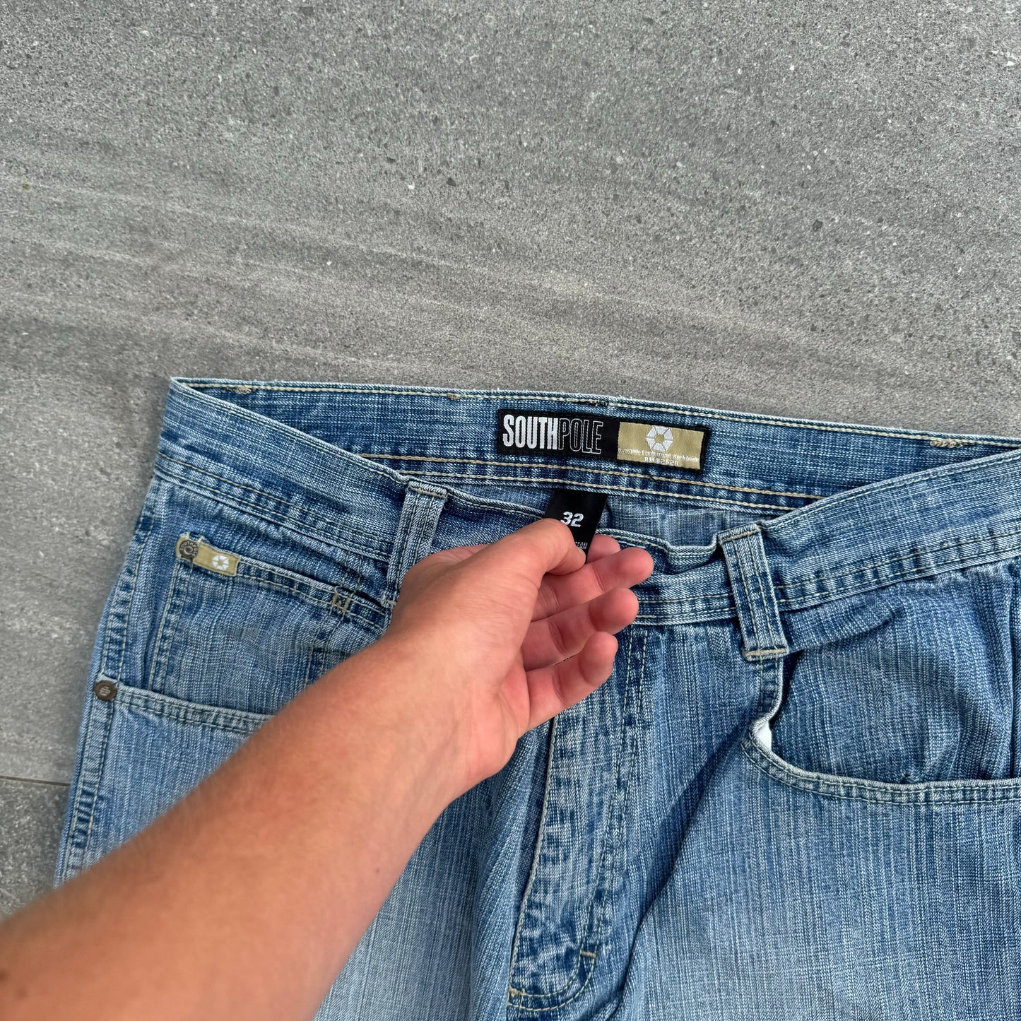 loooong southpole jorts - 32x18.5”
