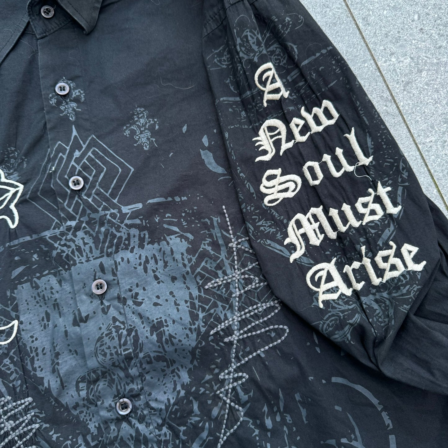 y2k button up - XL