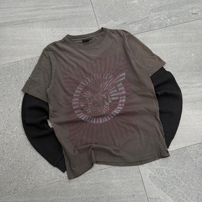 faded vans layered longsleeve - M